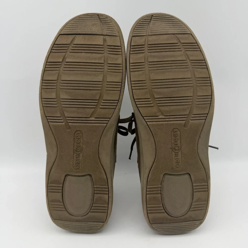 Orthofeet 427 Baton Rouge Shoes Mens 11D Brown Orthopedic Walking Boat Oxford